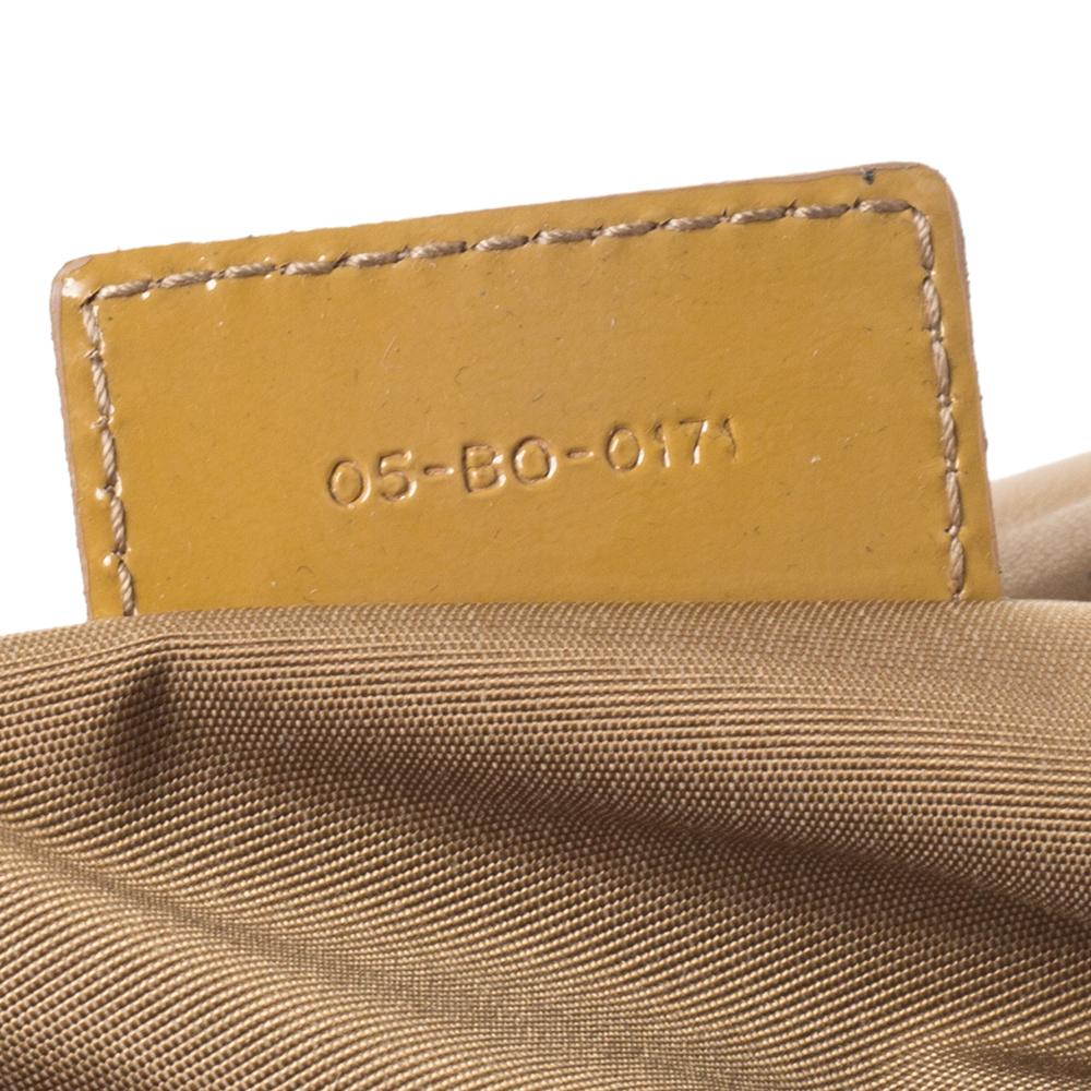 Dior Mustard Cannage Patent Leather Medium New Lock Shoulder Bag 5