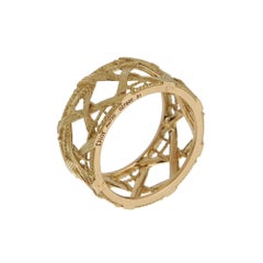 Dior My Dior Gelbgold gewebt 18k Band Cocktail Ring Sz 6