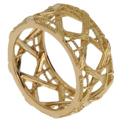 Dior My Dior Gelbgold gewebt 18k Band Cocktail Ring Sz 6