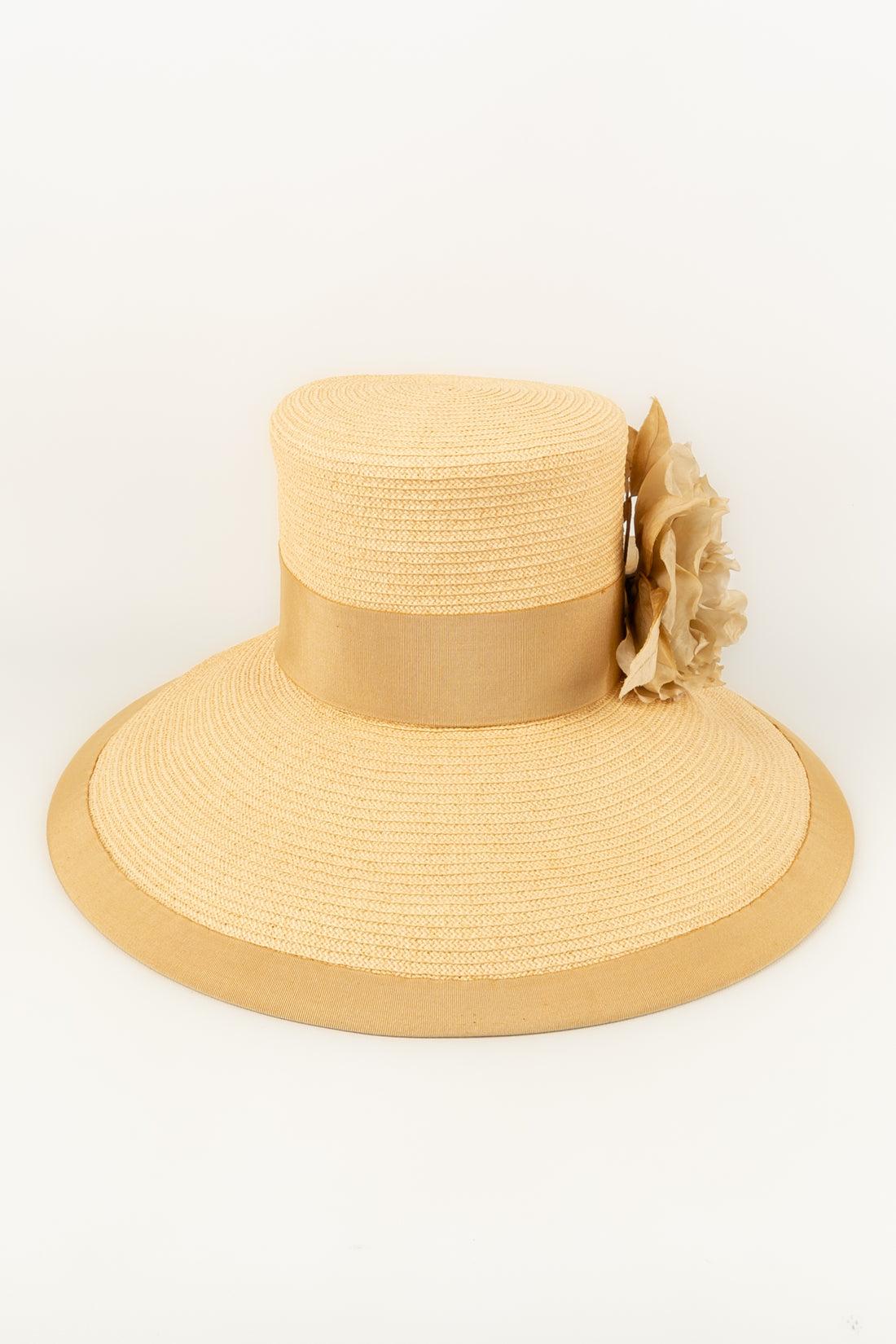 Dior Natural Straw Hat In Excellent Condition In SAINT-OUEN-SUR-SEINE, FR