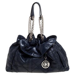 Dior Navy Blue Cannage Leather Le Trente Hobo