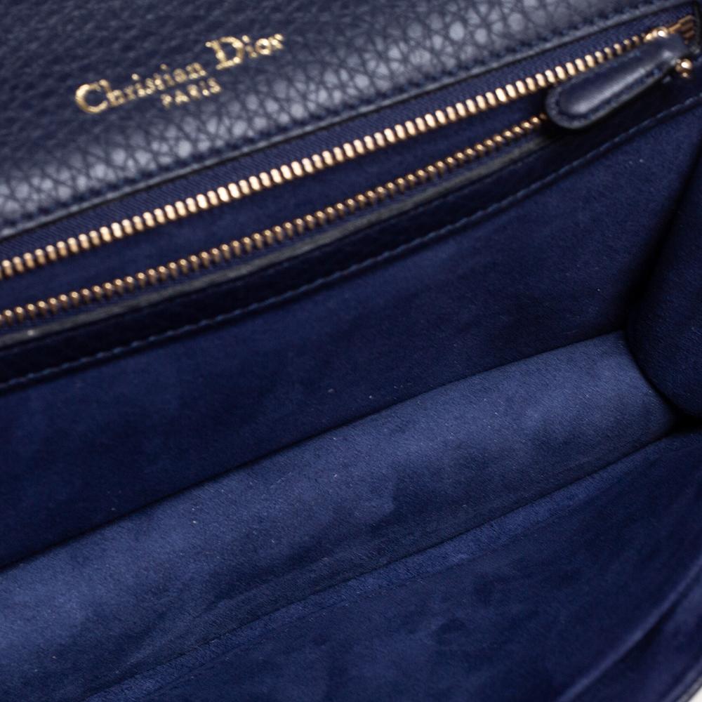 Dior Navy Blue Cannage Leather Medium Diorama Shoulder Bag 3