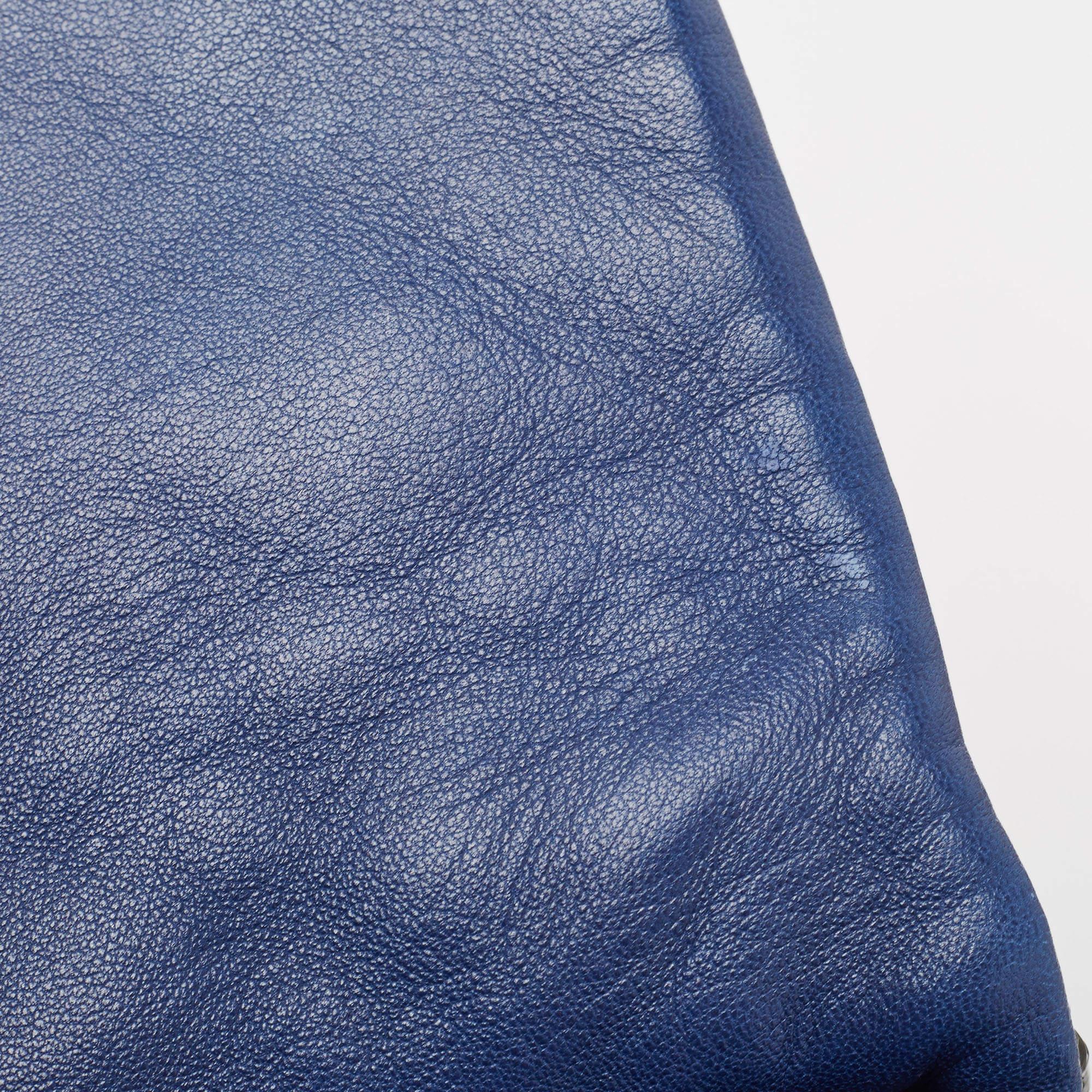 Dior Navy Blue Cannage Patent Leather Miss Dior Shoulder Bag For Sale 8