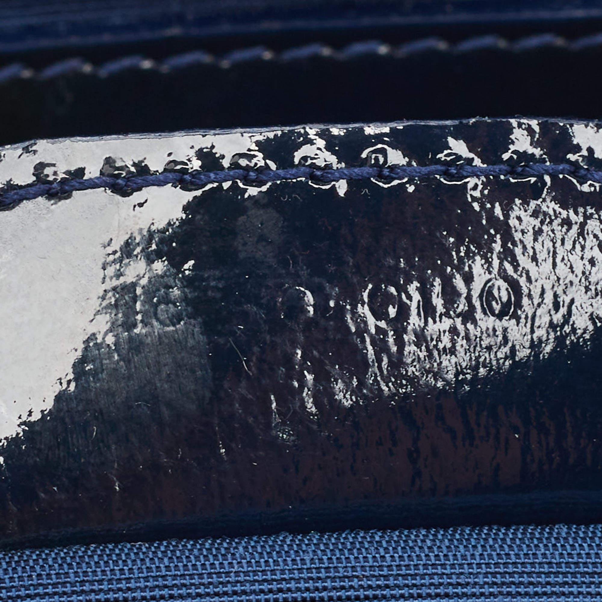 Dior Navy Blue Cannage Patent Leather Miss Dior Shoulder Bag For Sale 3