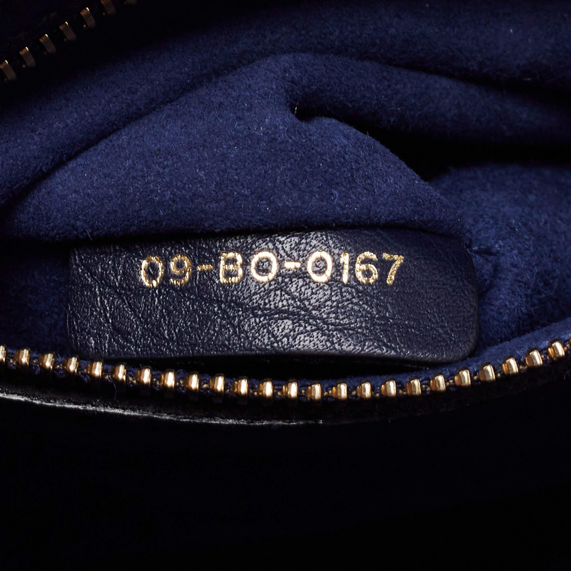Dior Navy Blue Leather Medium Diorama Flap Shoulder Bag 3