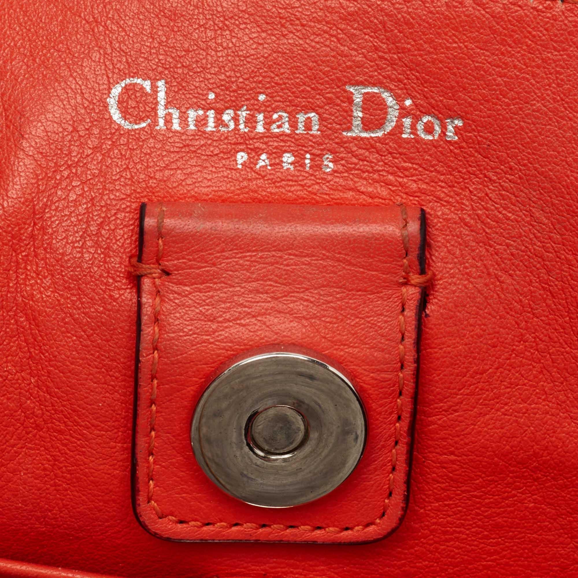 Dior Navy Blue Leather Medium Diorissimo Tote 11