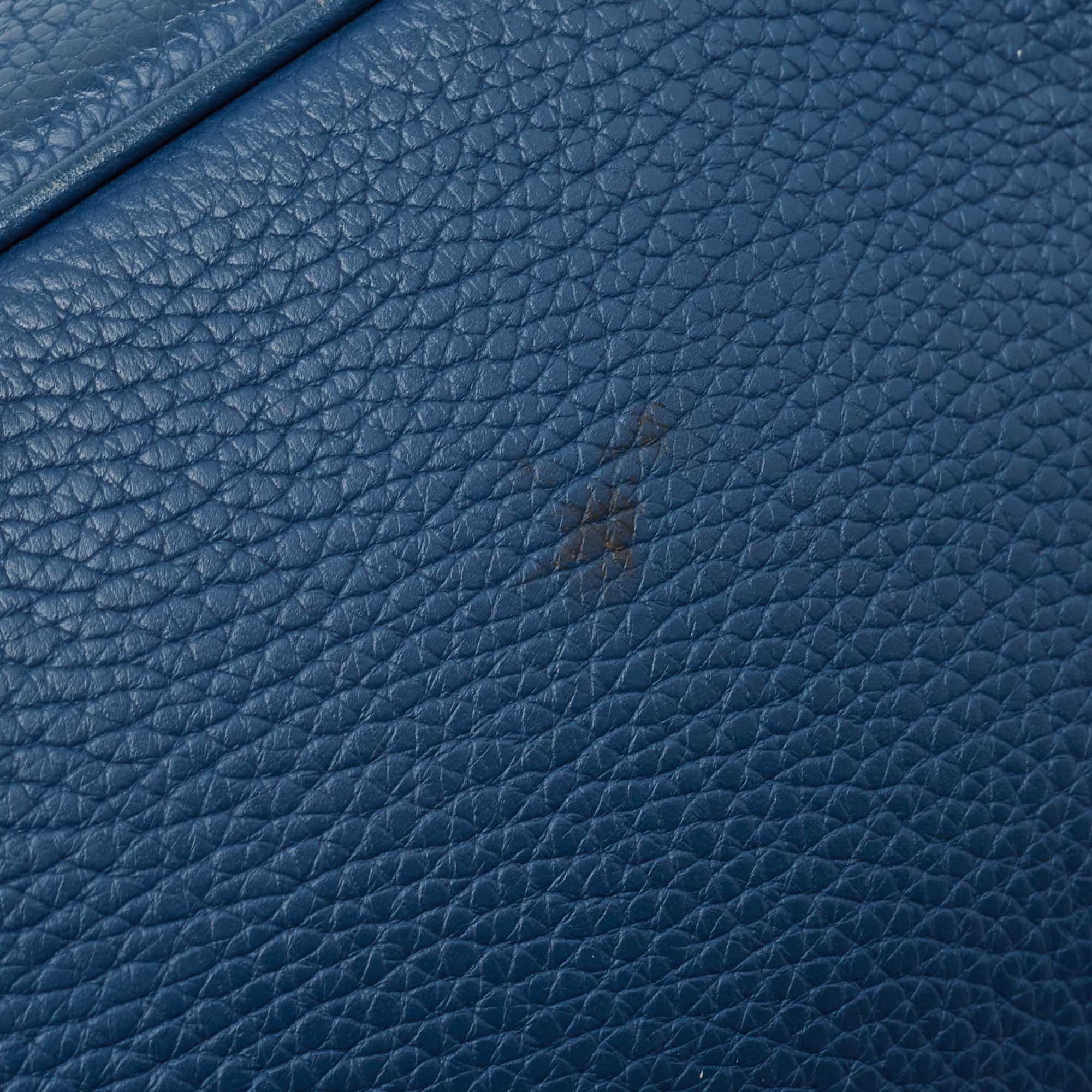 Dior Navy Blue Leather Medium Diorissimo Tote Pour femmes 