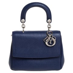 Dior Marineblau Leder Mini Be Dior Top Handle Tasche