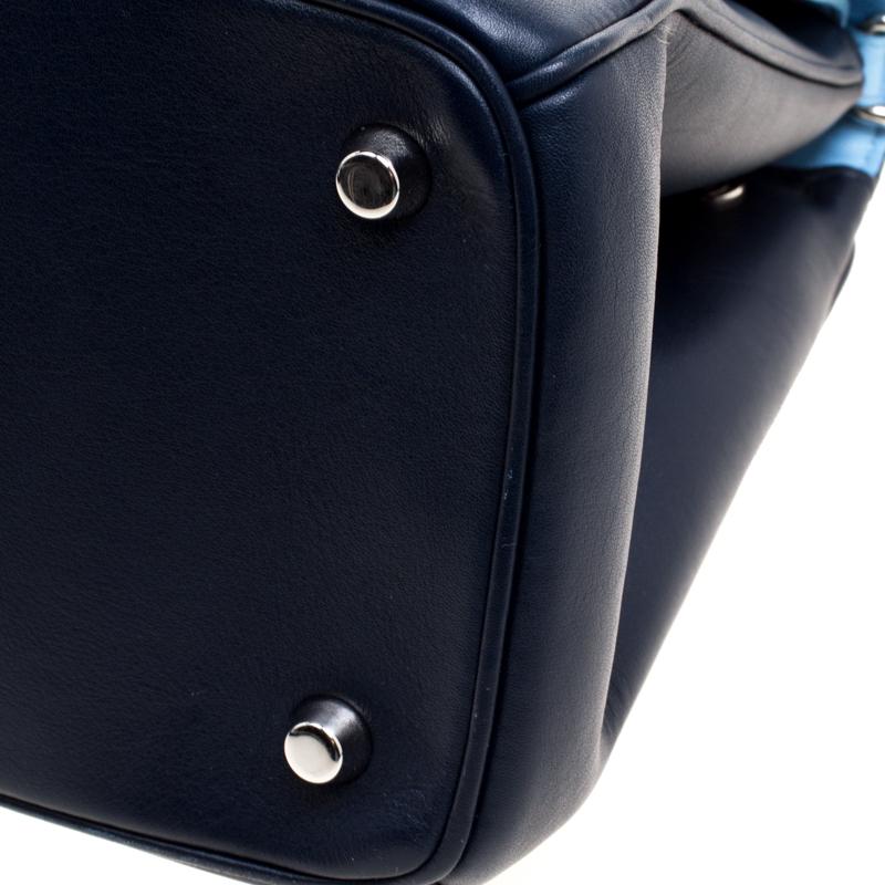Dior Navy Blue Leather Small Be Dior Shoulder Bag 5
