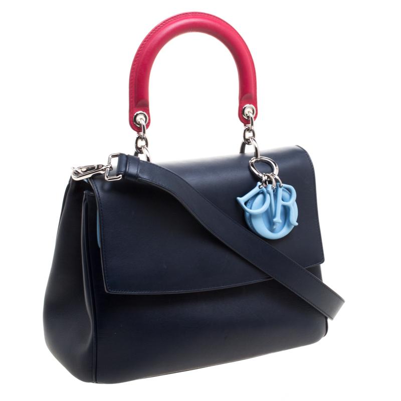 Dior Navy Blue Leather Small Be Dior Shoulder Bag 6