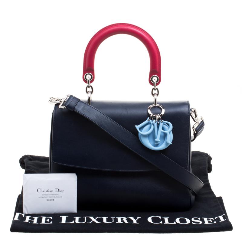 Dior Navy Blue Leather Small Be Dior Shoulder Bag 3
