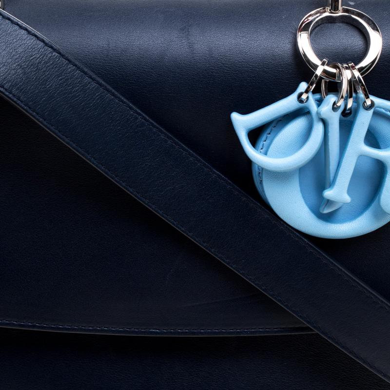 Dior Navy Blue Leather Small Be Dior Shoulder Bag 4