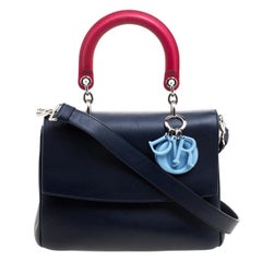Dior Navy Blue Leather Small Be Dior Shoulder Bag
