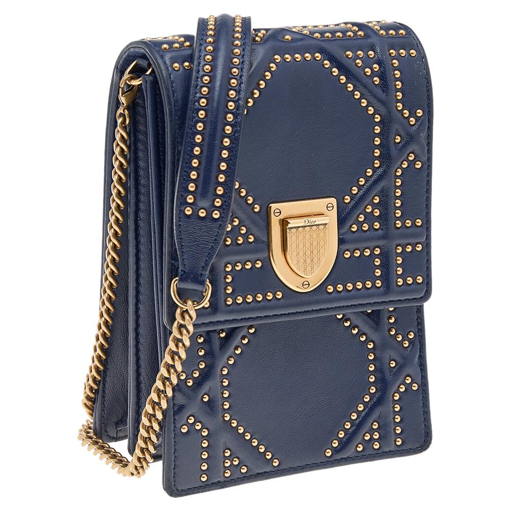 navy embellished bag
