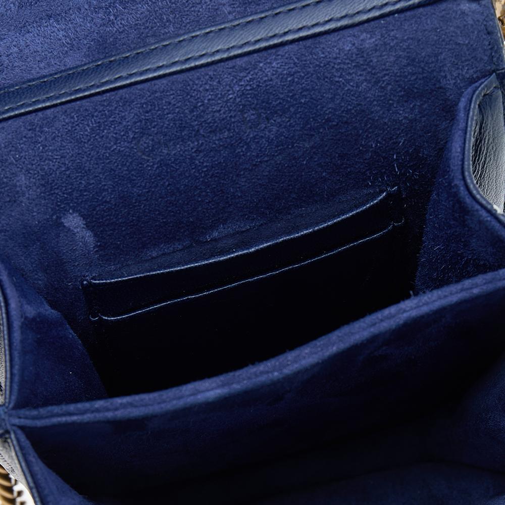 Dior Navy Blue Leather Studded Diorama Vertical Clutch Bag 1