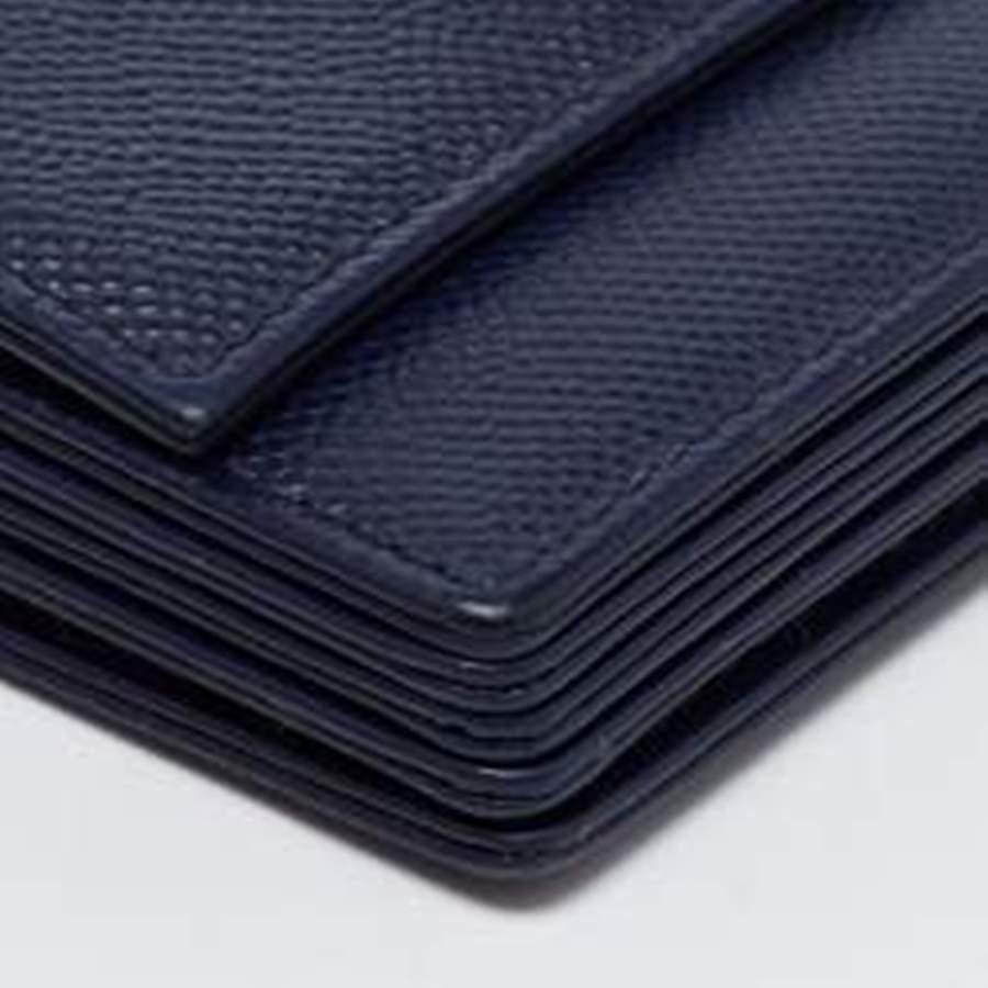 Dior Navy Blue Leather Turn Me Gusset Card Case 6