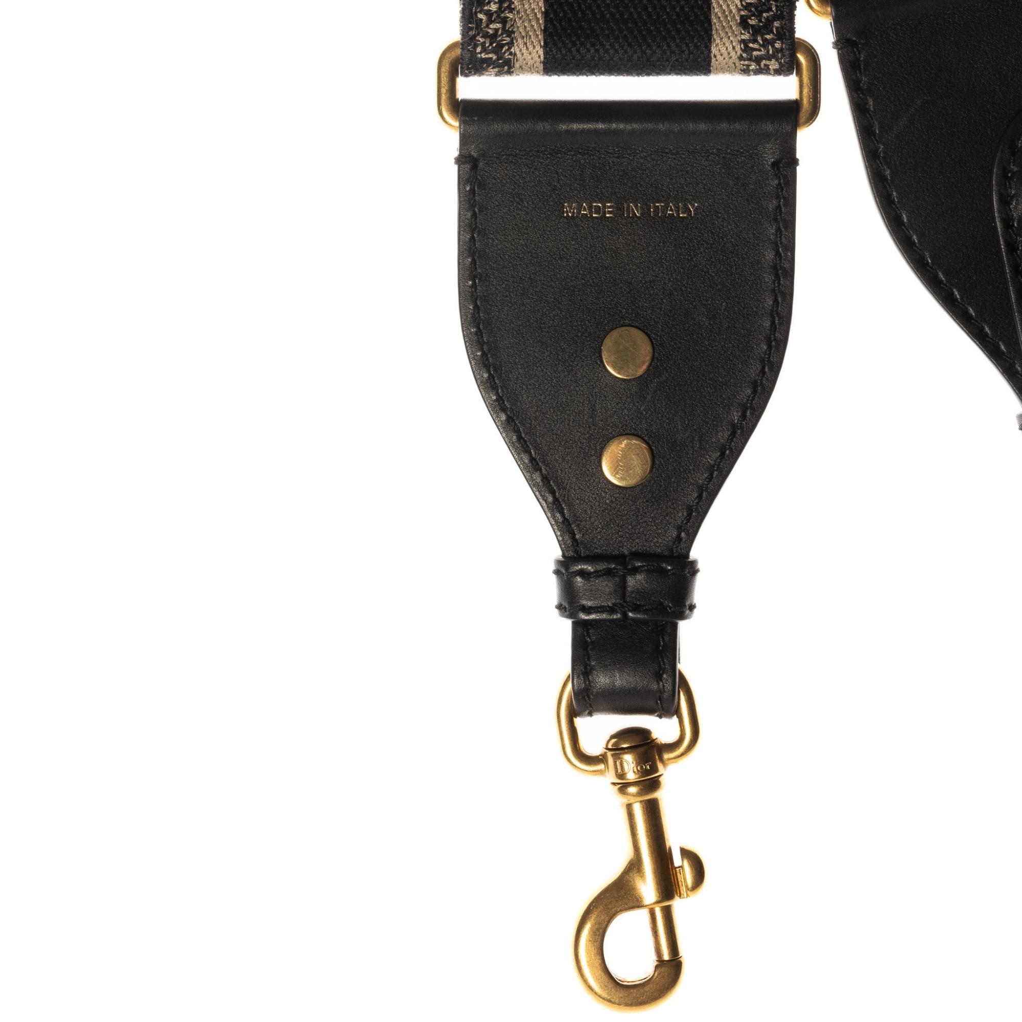 Dior Azul Marino Logo Oro Hard Ware Bandolera 2019 Negro en venta