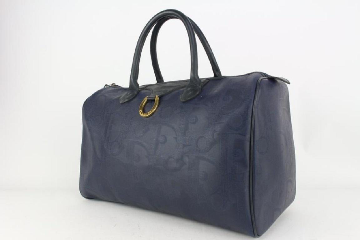 Noir Dior - Sac Boston à monogrammes bleu marine « Trotter » 812da5 en vente