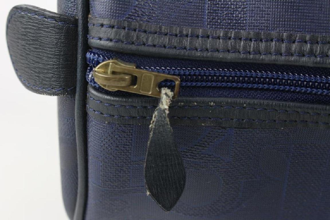 Dior Navy Blue Monogram Trotter Boston Bag 812da5 For Sale 1