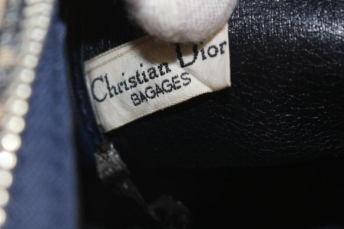 Gray Dior Navy Blue Monogram Trotter Boston Duffle Bag 889da413