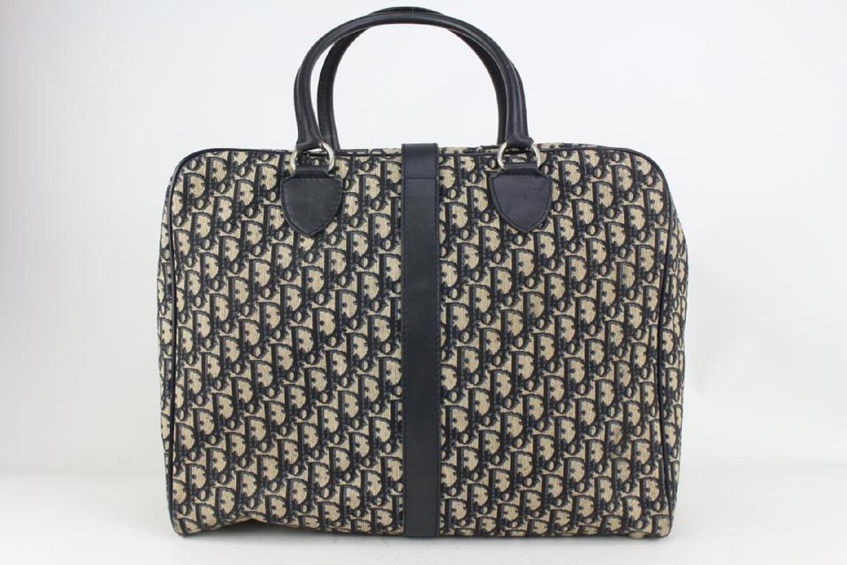 Dior Navy Blue Monogram Trotter Briefcase Luggage Business Bag 818da67 1