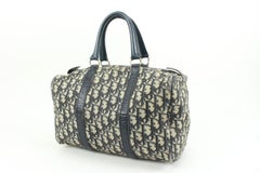 Dior Navy Blue Monogram Trotter Oblique Boston Bag 46d38