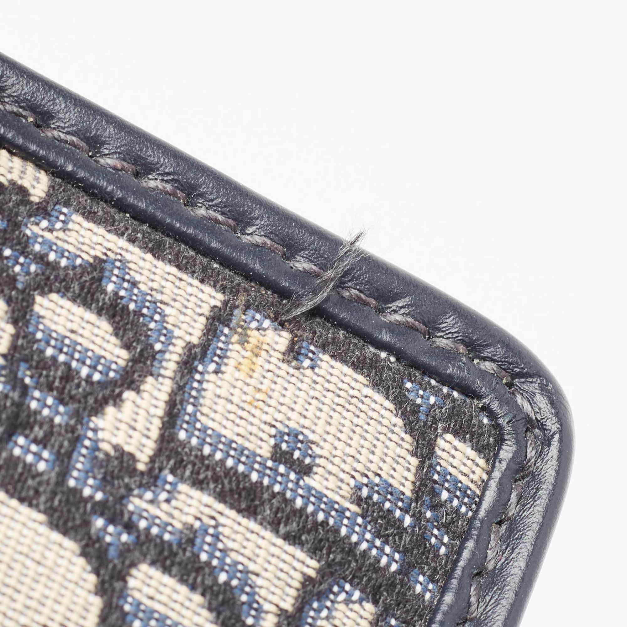 Dior Navy Blue Oblique Canvas and Leather 30 Montaigne Bag 9