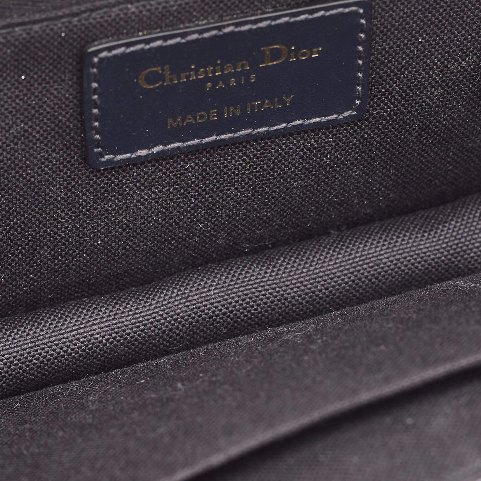 Dior Navy Blue Oblique Canvas and Leather 30 Montaigne Shoulder Bag 2