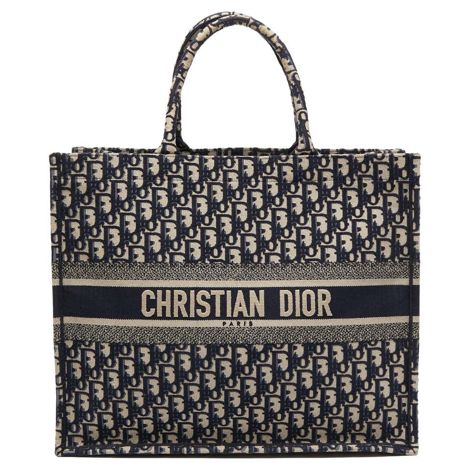 Blue Dior Oblique Embroidery - For Sale on 1stDibs