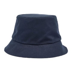 Dior Navy Blue Oblique Teddy-D Brim Cotton Blend Reversible Bucket Hat
