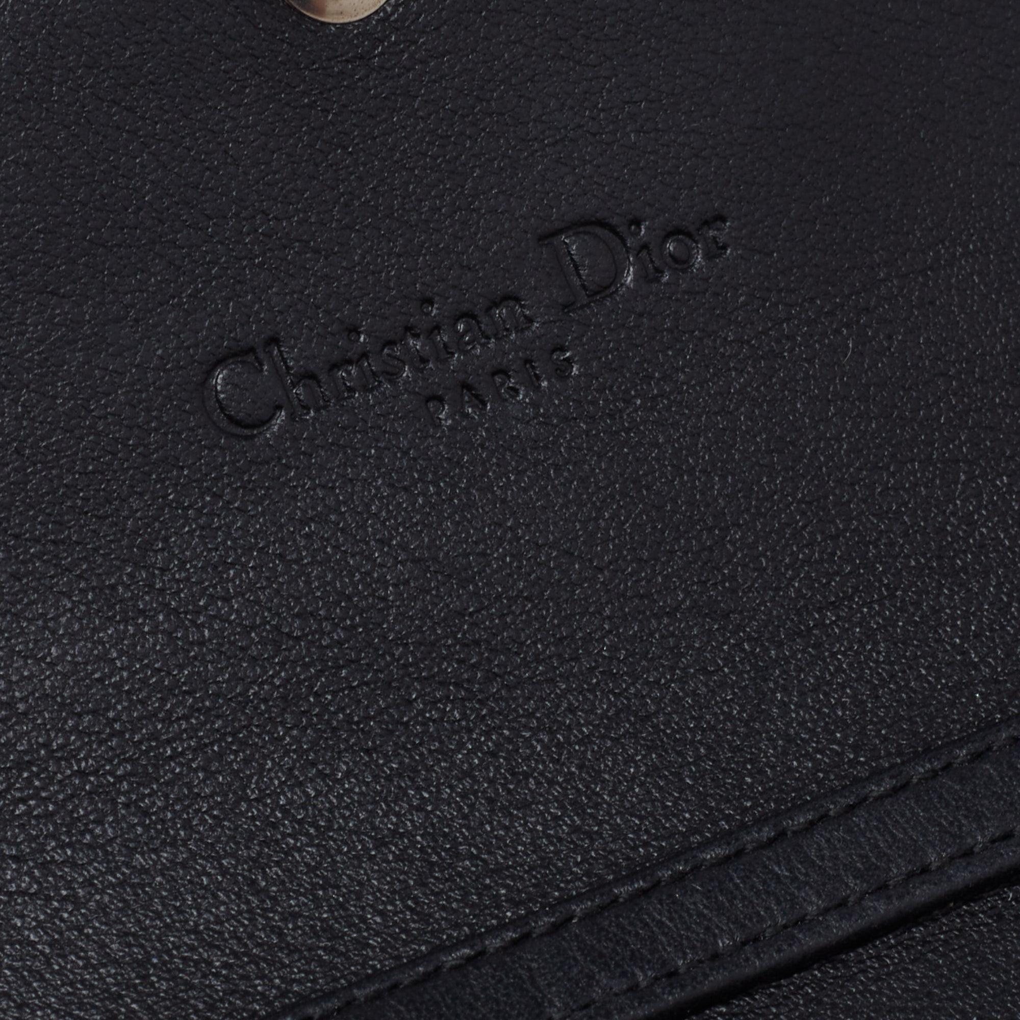 Dior Navy Blue Patent Leather Mania Rendez-Vous Wallet 5