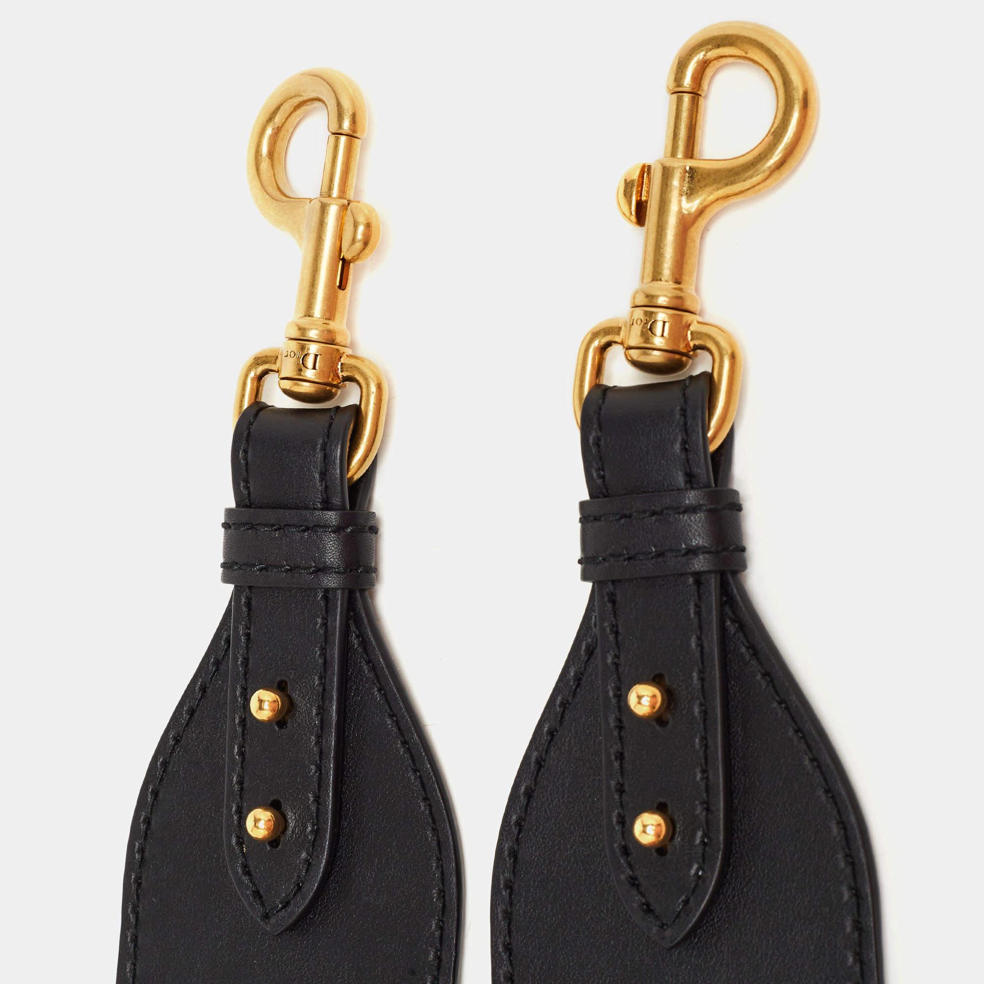 Dior Navy Blue/Pink Canvas and Leather Shoulder Bag Strap In Excellent Condition In Dubai, Al Qouz 2
