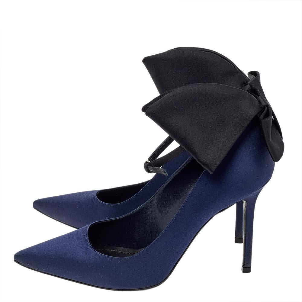 navy blue satin pumps