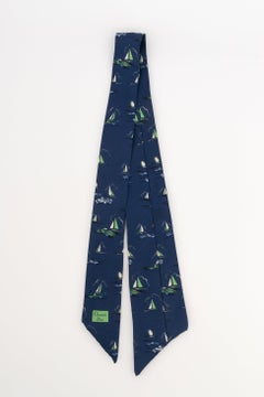 Antique Dior Navy-blue Silk Twill Mitzah