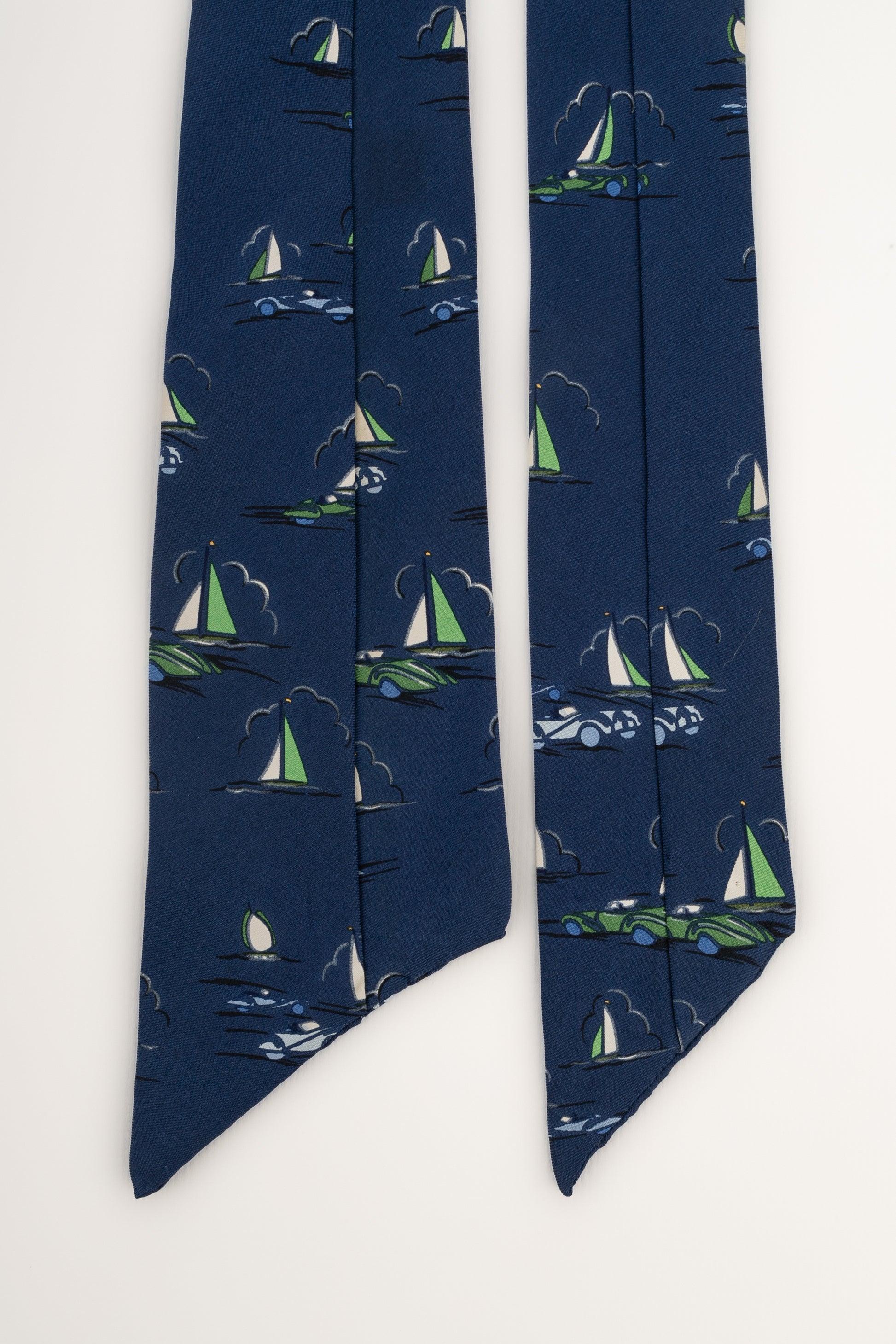 Women's Dior Navy-blue Silk Twill Mitzah For Sale