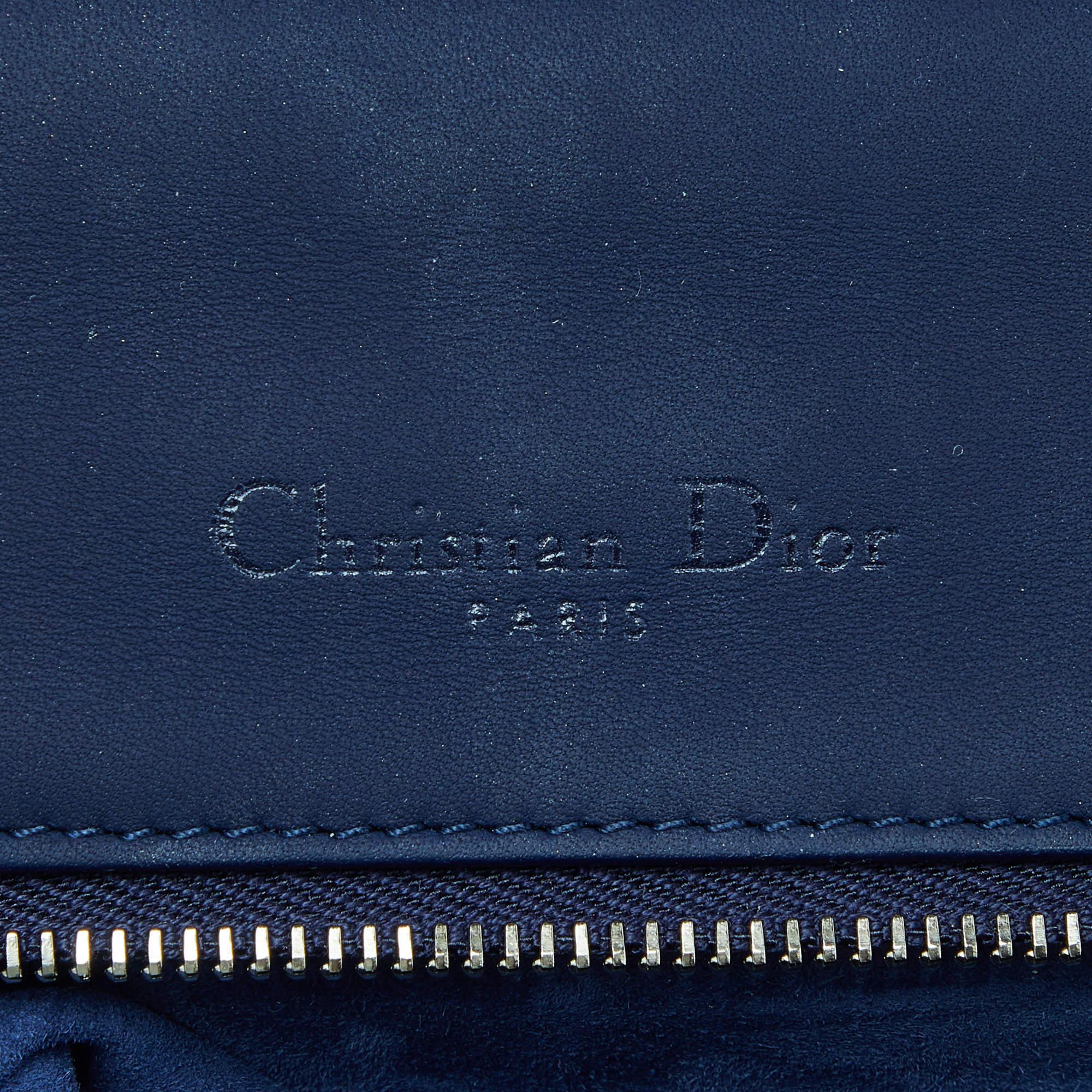Dior Navy Blue Ultra Matte Leather Medium Diorama Flap Shoulder Bag 1