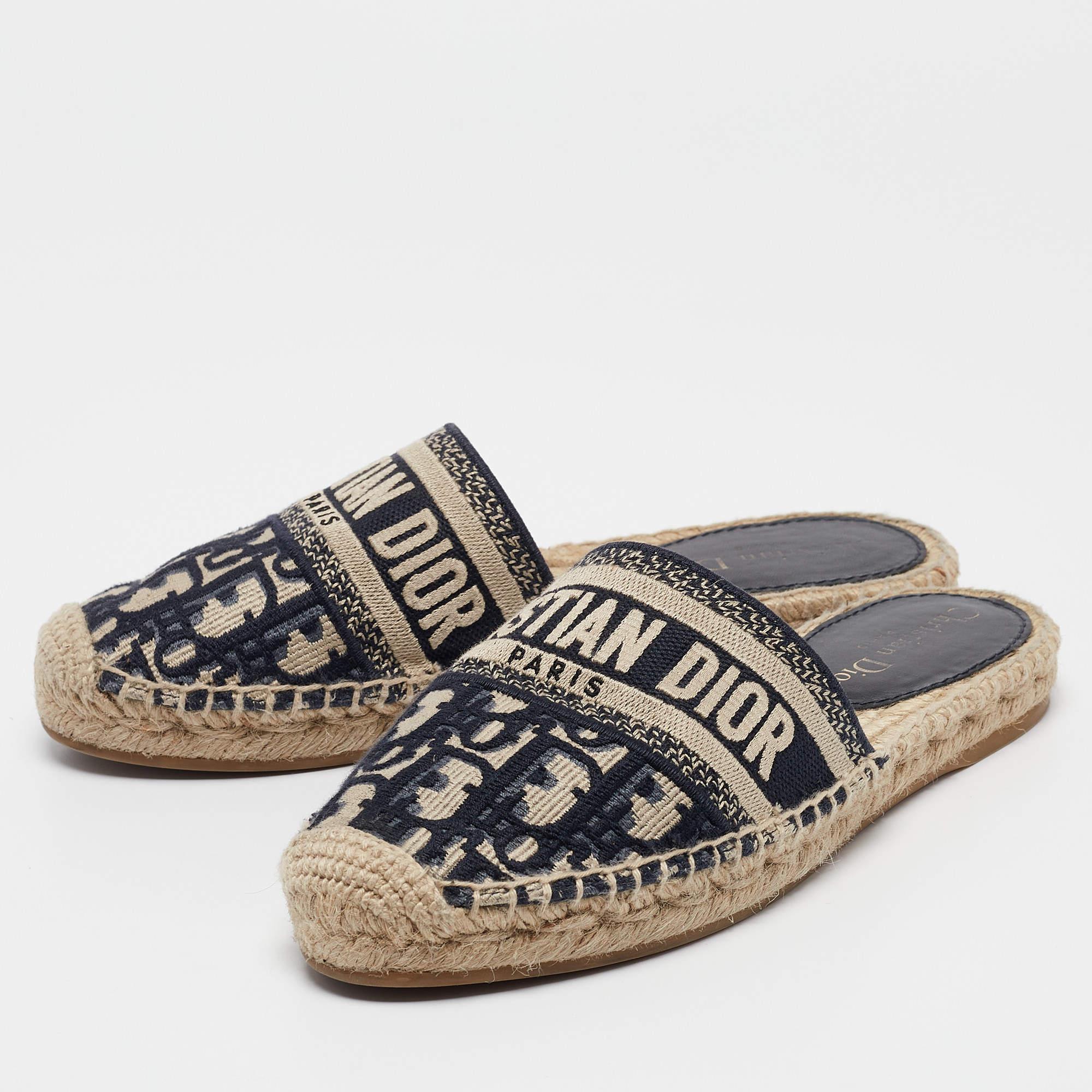 These designer espadrilles exude cool summer vibes while giving all the comfort to your feet. They bring along a well built silhouette and the houses signature aesthetics. Wear them with anything: jeans  dresses  shorts.