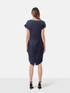 Dior Navy Bow Sleeves Midi Dress Size XXL