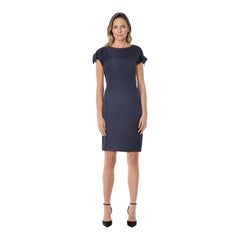 Dior Navy Bow Sleeves Midi Dress Size XXL