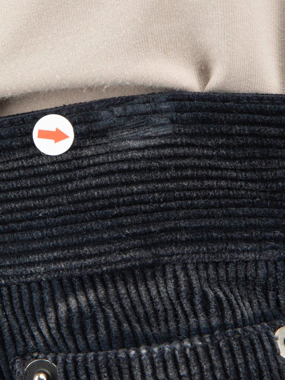 Ensemble veste et pantalon en velours côtelé bleu marine Dior taille XS en vente 1
