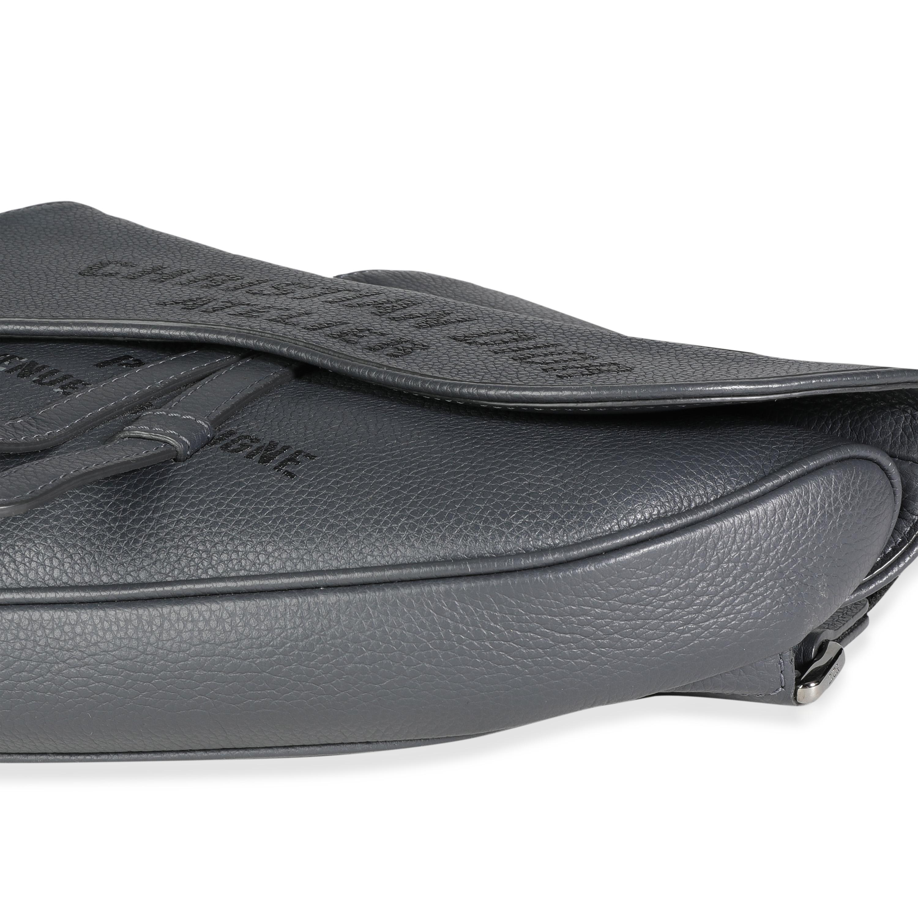 Dior Marineblaue Atelier Sattel-Umhängetasche aus Leder Damen