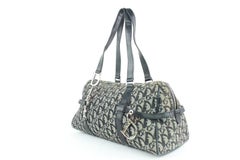 Dior Navy Logo Charm Oblique Signature Trotter Boston 21cdz1005 Blue ShoulderBag