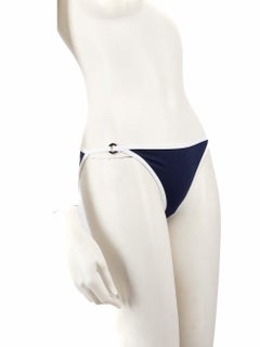 Dior Navy Logo Ring Bikini Bottoms Size S