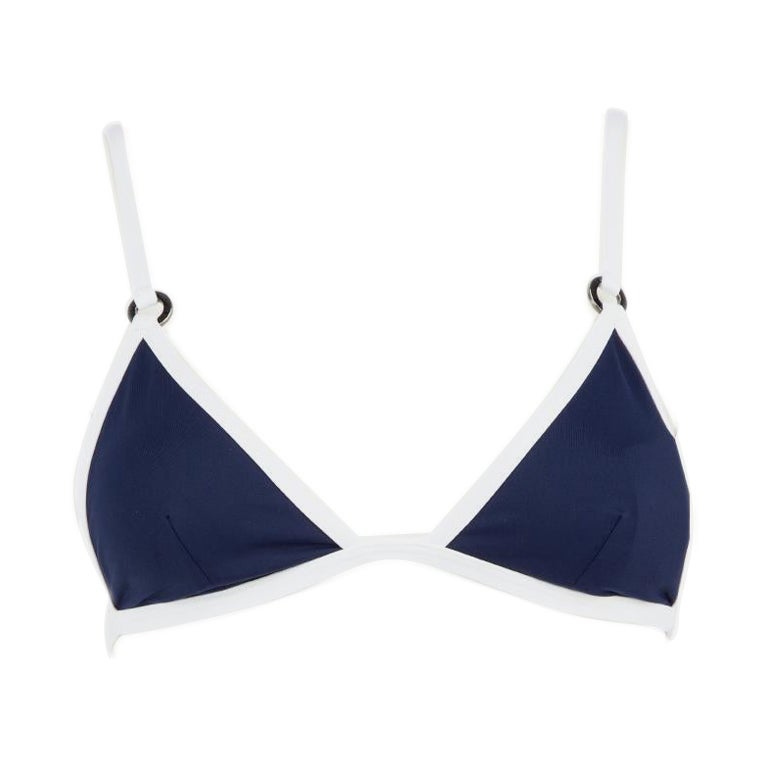 Dior Navy Logo Ring Bikini Top Size XS