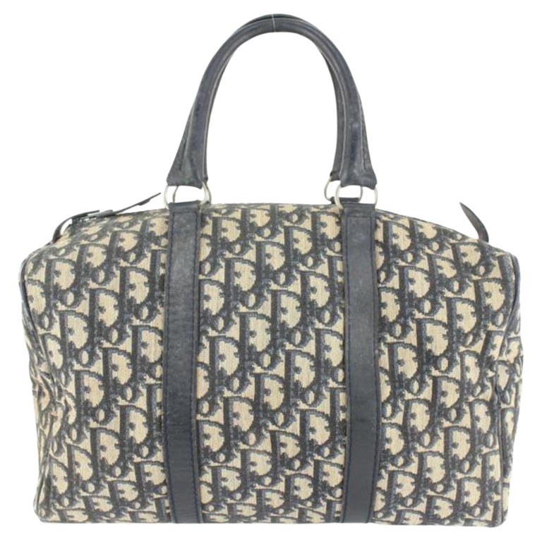 Dior Navy Monogram Trotter Boston Bag 57d518s For Sale at 1stDibs | dior 518