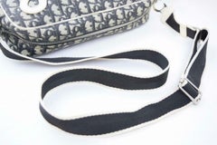 Dior Navy Monogram Trotter  Camera 870384 Blue Coated Canvas Shoulder Bag