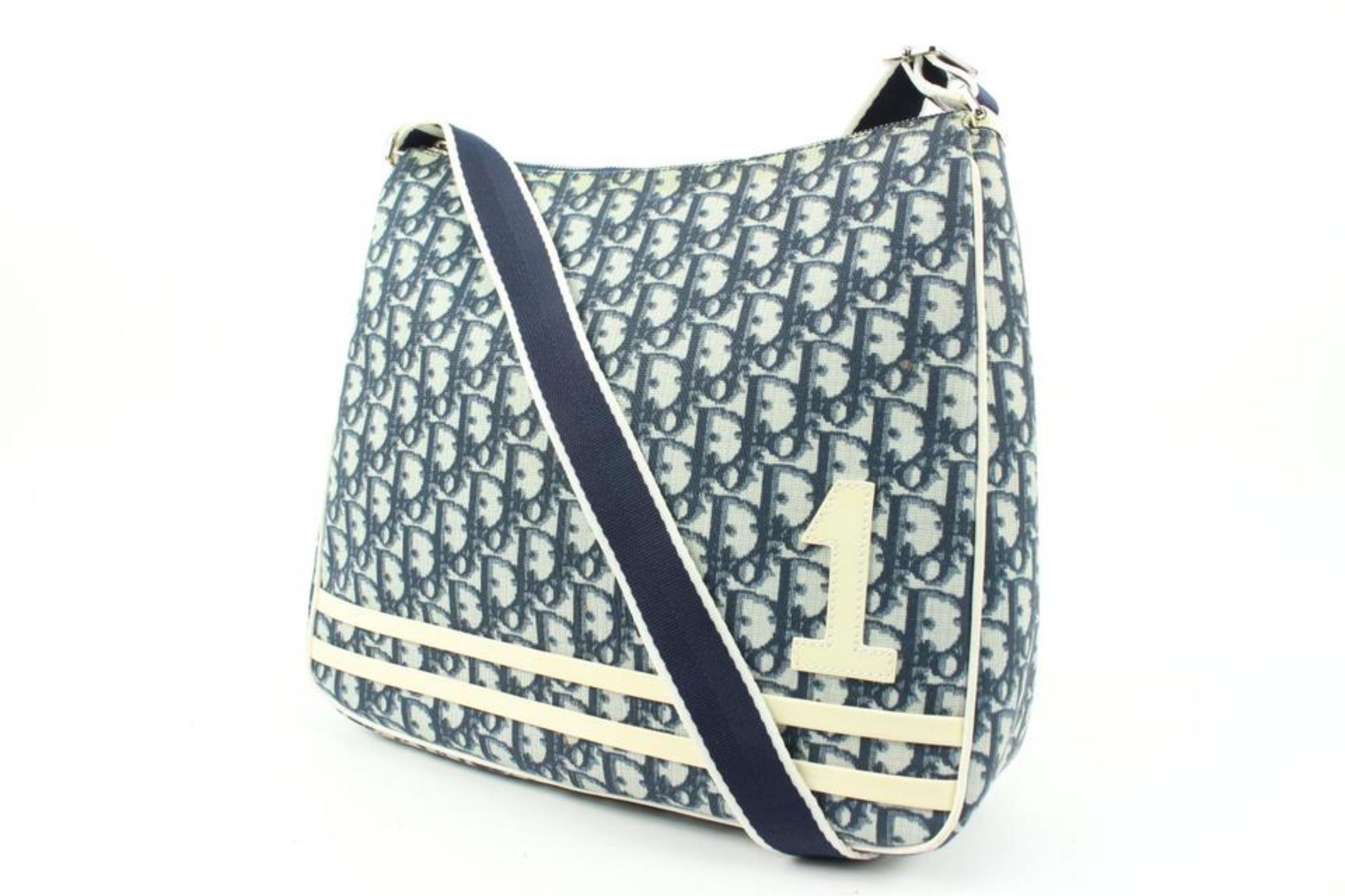 Dior Navy Monogram Trotter No.1 Messenger Bag Crossbody 5d131s
Date Code/Serial Number: BO D 0064
Made In: Italy
Measurements: Length:  12.5