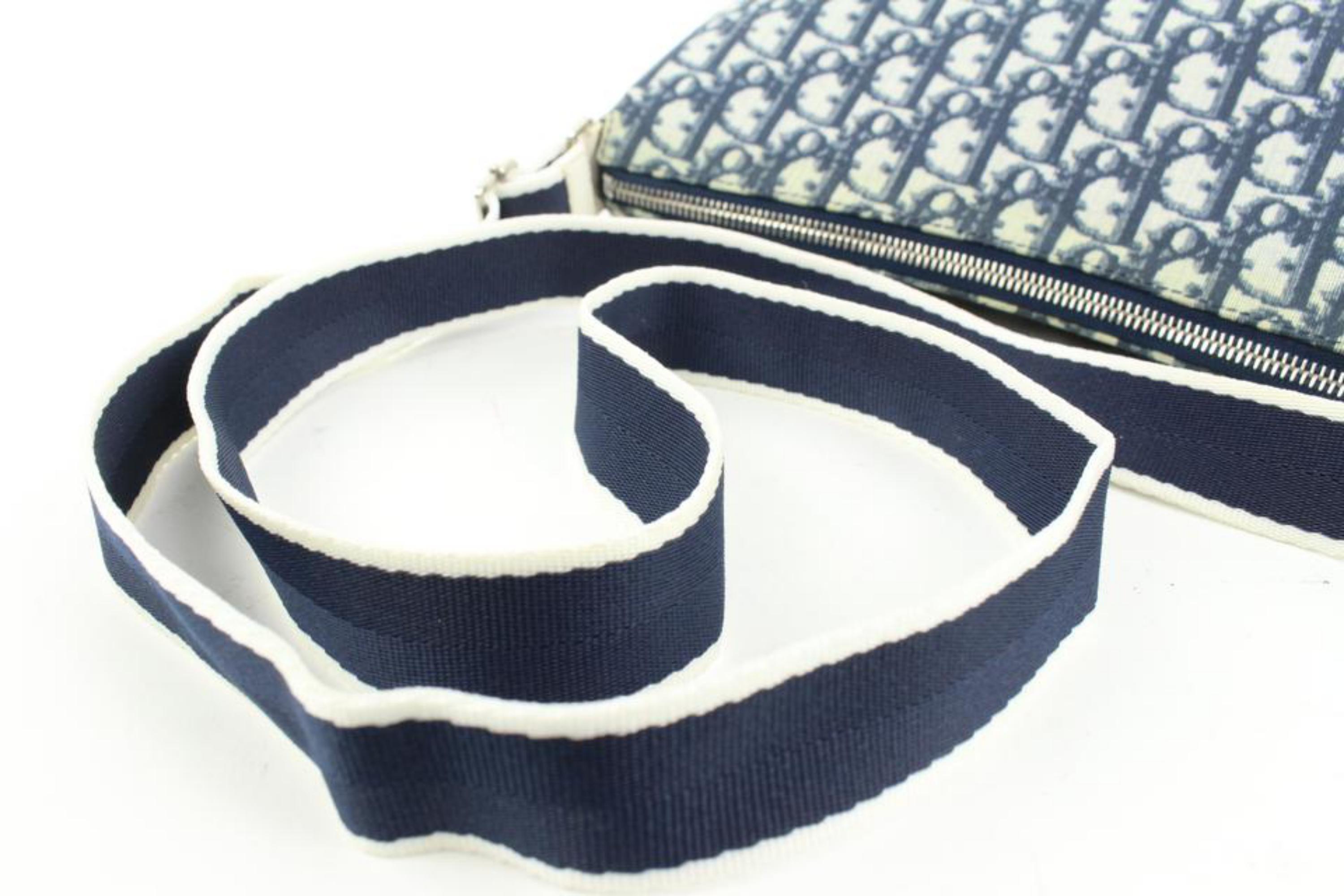 Gray Dior Navy Monogram Trotter No.1 Messenger Bag Crossbody 5d131s