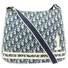 Dior Navy Monogram Trotter No.1 Messenger Bag Crossbody 5d131s