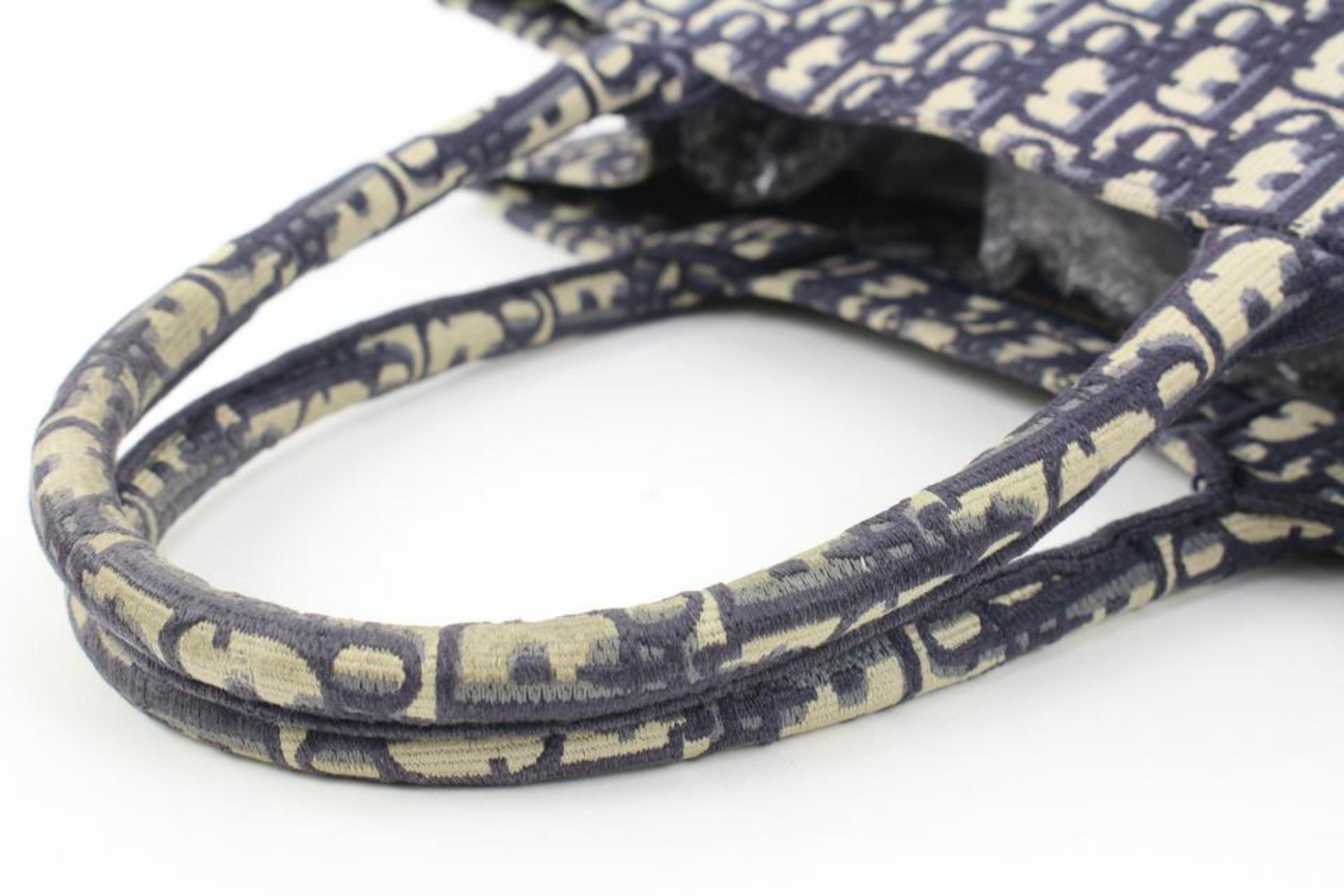 Dior Navy Monogram Trotter Oblique Small Book Tote Shopper Bag s27d6 3